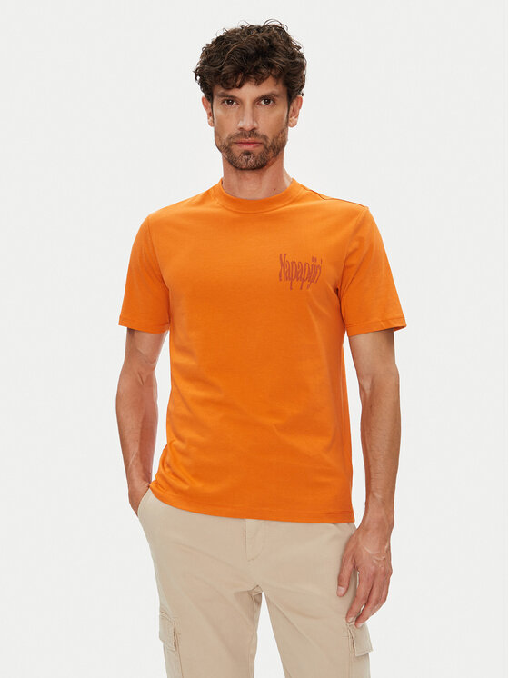Napapijri Napapijri T-Shirt S-Turrach NP0A893U Oranžová Regular Fit