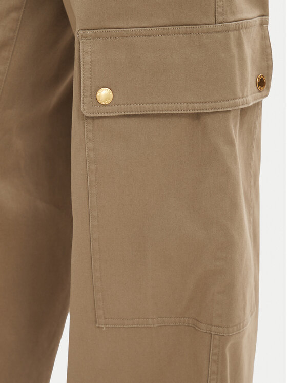 MICHAEL Michael Kors MICHAEL Michael Kors Kargo hlače MT631013X6 Temno bež Wide Leg