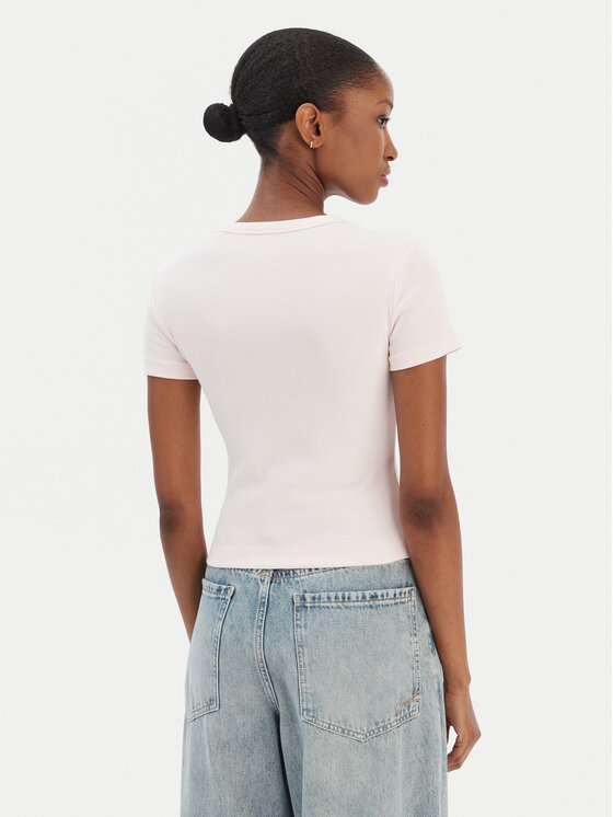 Guess Guess Póló W6RI22 KA0H1 Rózsaszín Slim Fit