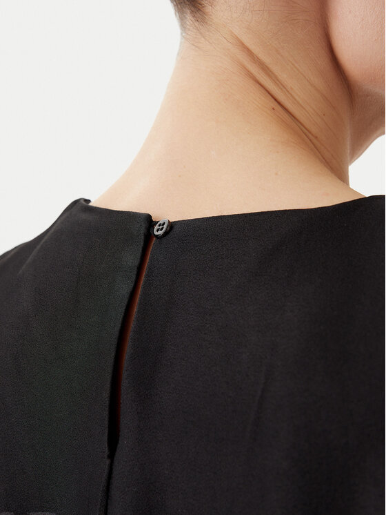 Eleh Eleh Blūze ESS250048 Melns Regular Fit