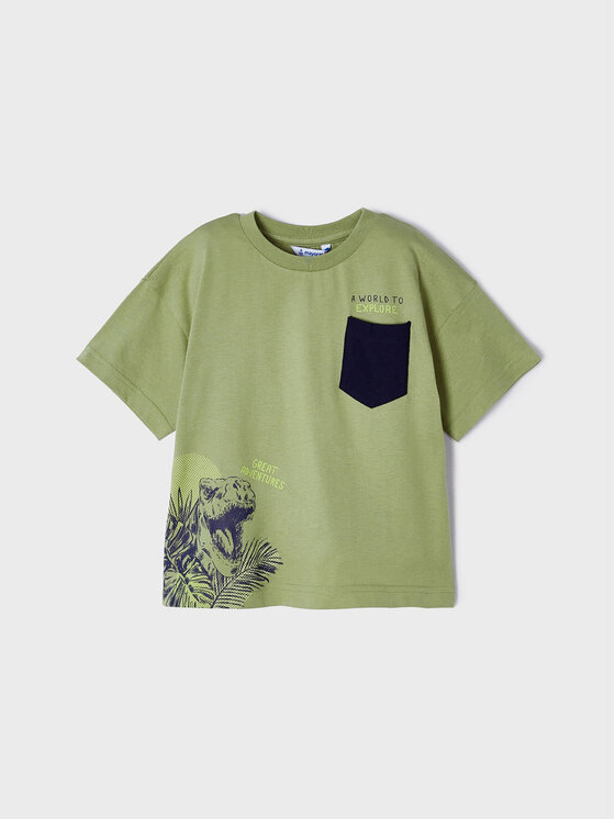 Mayoral T-shirt 3005 Verde Regular Fit, taglia : 2Y