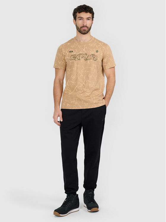 4F 4F T-Shirt MISSION READY Beżowy Regular Fit
