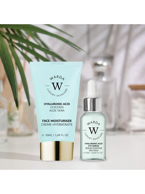 Warda Skincare Warda Skincare KREM NAWILŻAJĄCY Z KWASEM HIALURONOWYM + SERUM Krem na dzień i na noc