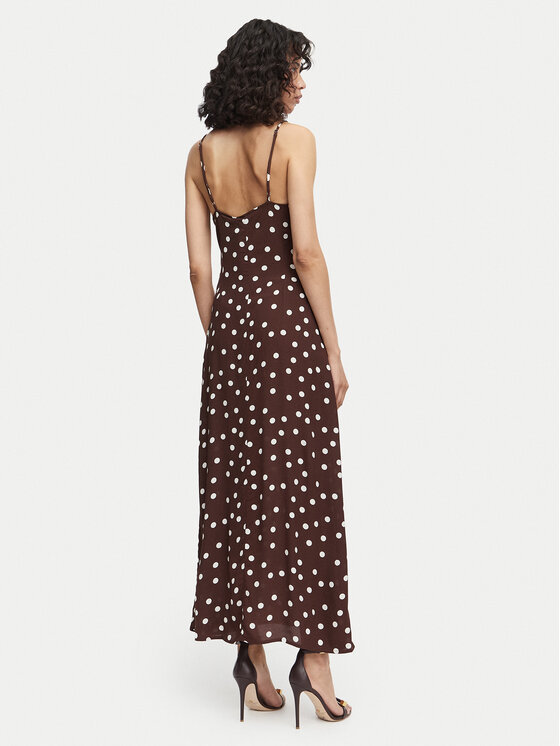 Vero Moda Vero Moda Letní šaty Elisa 10350647 Tmavě hnědá Regular Fit