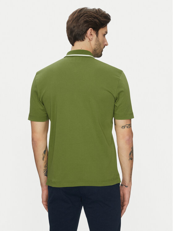 Marc O'Polo Marc O'Polo Тениска с яка и копчета 522 2034 53034 Зелен Regular Fit