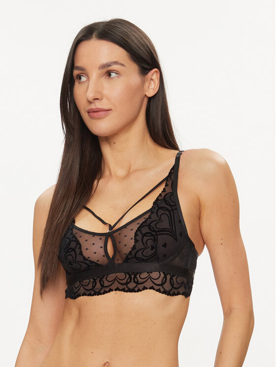 Hunkemöller Reggiseno top Pippa 204763 Nero, taglia : S