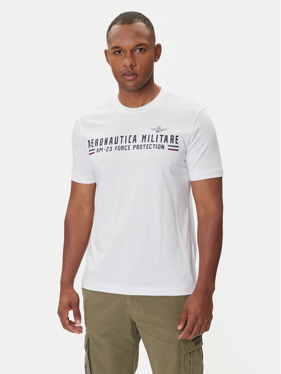 Aeronautica Militare Aeronautica Militare T-shirt 252TS1942UJ00538 Bijela Regular Fit