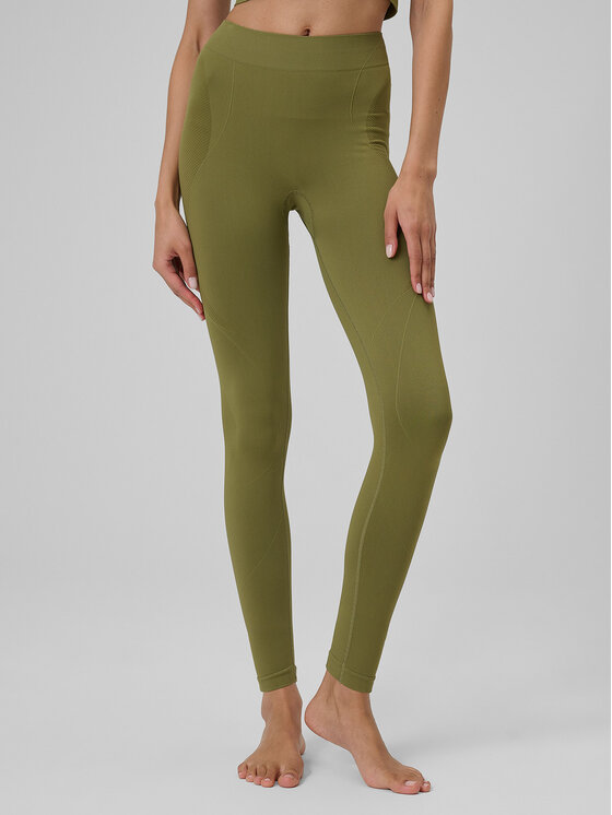 4F 4F Legginsy SOLAR PUNK Khaki Slim Fit