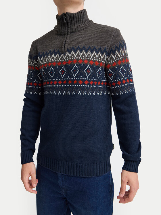 Blend Blend Sweter 20717433 Granatowy Regular Fit