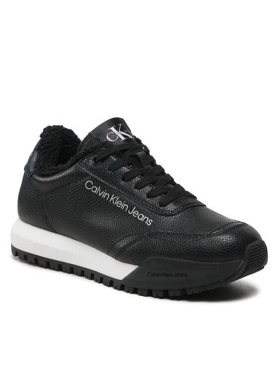 Calvin Klein Jeans Sneakers Toothy Runner Laceup Lth-W YW0YW00830 Negru Calvin imagine noua