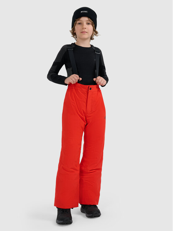 4F 4F Spodnie narciarskie SKI CLASSIC Czerwony Regular Fit