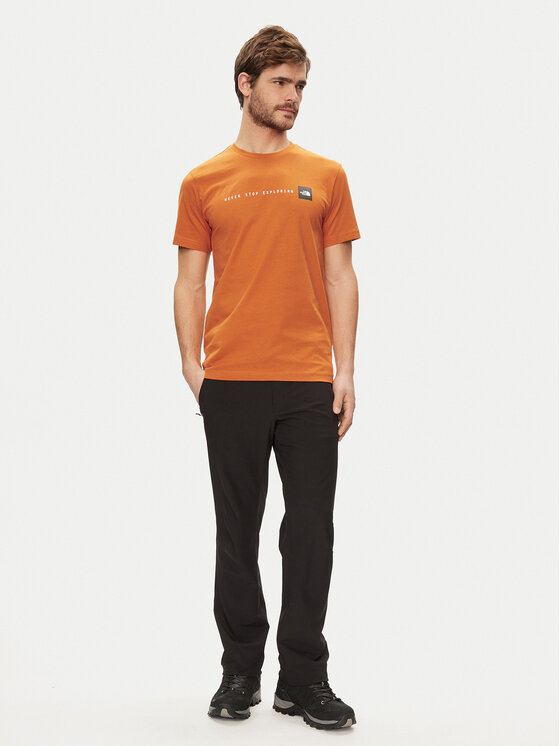 The North Face The North Face T-Shirt Never Stop NF0A87NS Pomarańczowy Regular Fit
