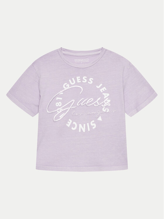 Guess T-krekls J4GI30 K8HM4 Violets Boxy Fit