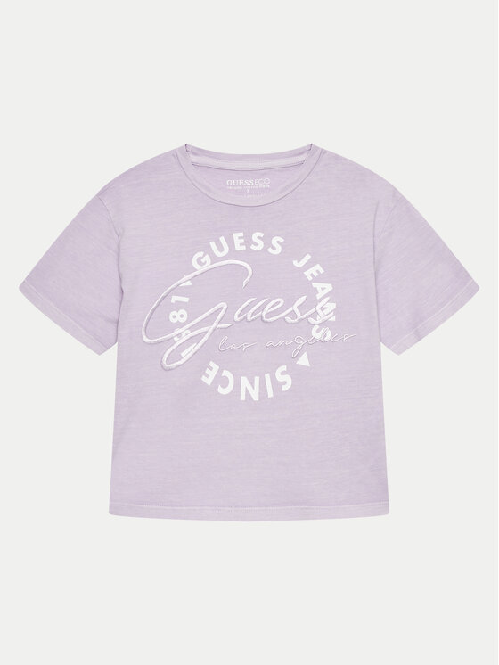 Guess Guess T-shirt J4GI30 K8HM4 Ljubičasta Boxy Fit