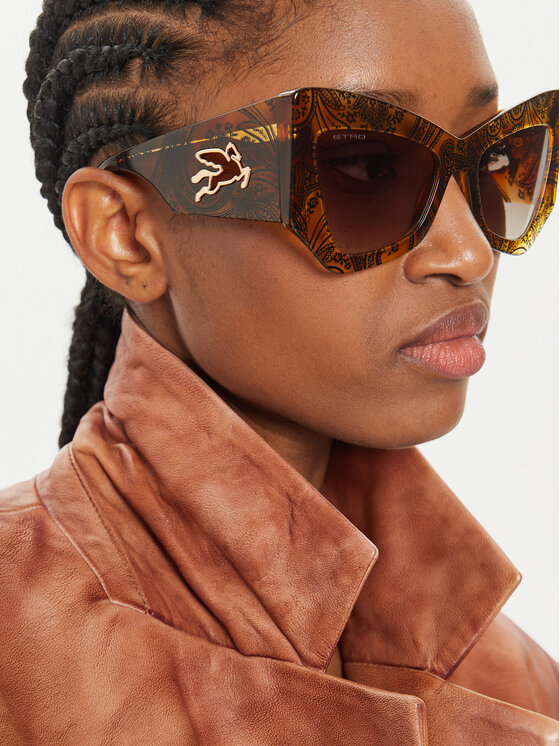 Etro Etro Okulary przeciwsłoneczne Etromania 207680 Brązowy