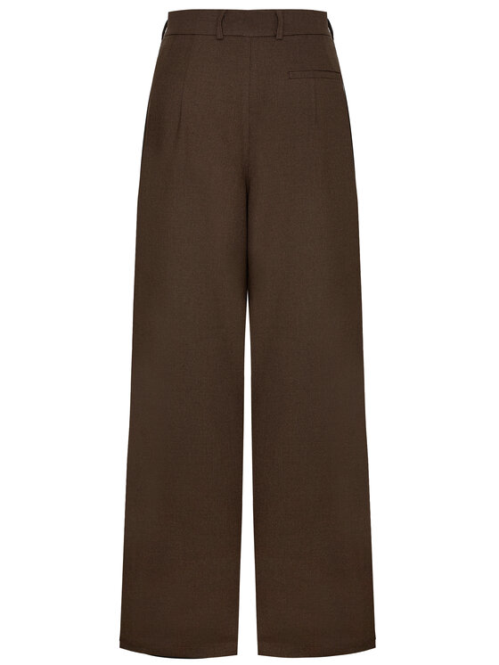 Magda Matyja Magda Matyja Spodnie materiałowe HAZEL TROUSERS Brązowy Loose Fit