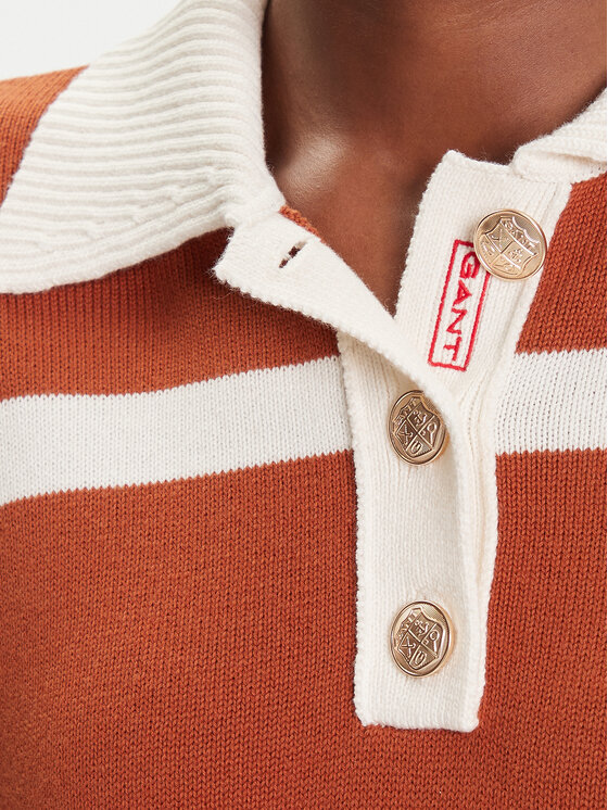 Gant Gant Pulover 4805341 Rjava Relaxed Fit