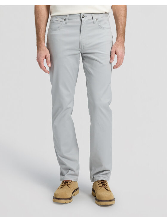 Lee Lee Spodnie materiałowe DAREN ZIP FLY Szary Regular Fit