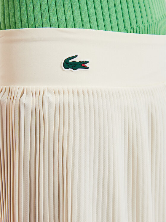Lacoste Lacoste Faltenrock JF7475 Écru Regular Fit