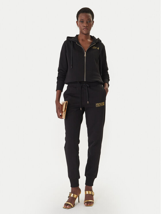 Versace Jeans Couture Versace Jeans Couture Melegítő alsó 80HAAT01 CF01T Fekete Regular Fit