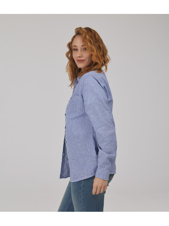 Lee Cooper Lee Cooper Koszula VALERIA Niebieski Regular Fit