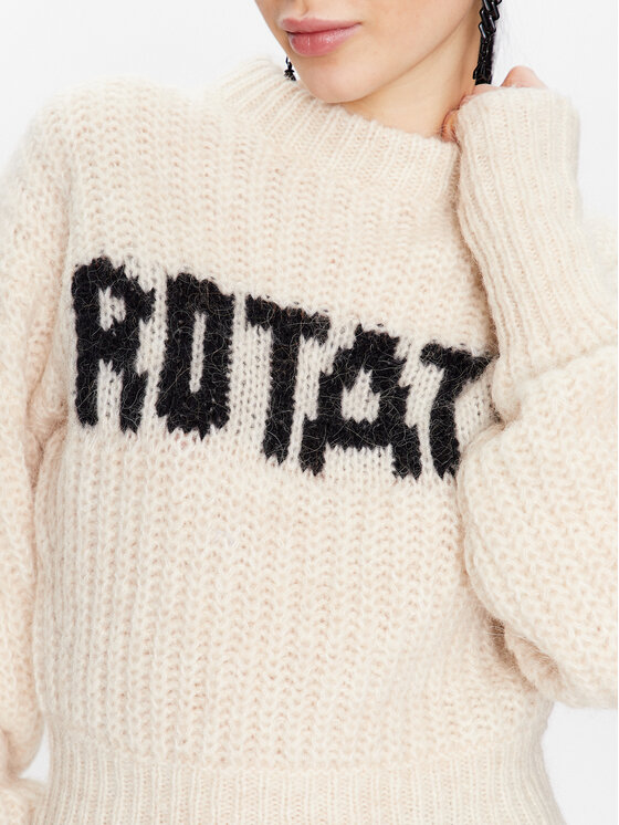 ROTATE ROTATE Πουλόβερ Knit Puff Sleeve RT2287 Εκρού Regular Fit