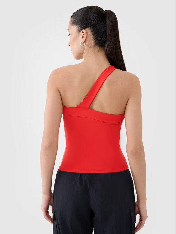 4F 4F Tričko 4FRSS25TSLEF222-62S Červená Slim Fit
