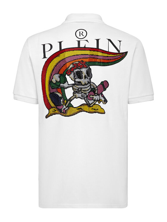 PHILIPP PLEIN PHILIPP PLEIN Polo 2149 Biały Slim Fit
