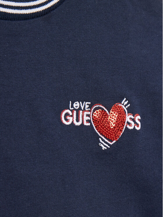 Guess Guess Felpa K3YQ06 KA6R0 Blu scuro Regular Fit