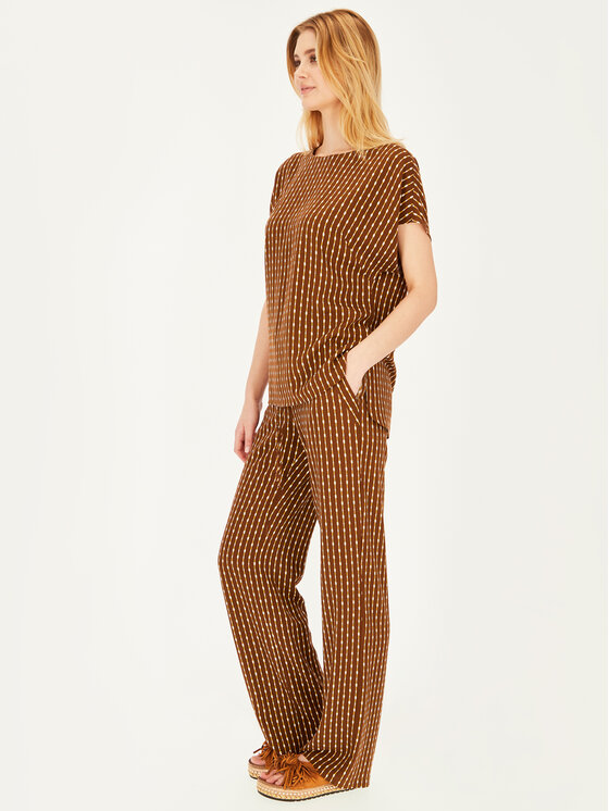 L’AF L’AF Bluzka Omi Brązowy Regular Fit