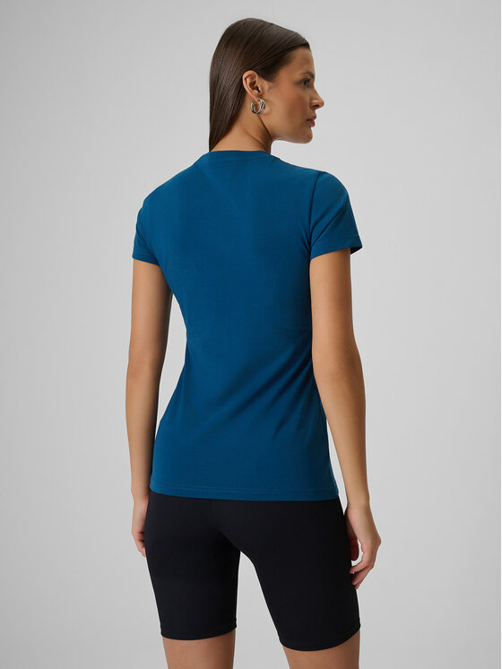 4F 4F T-Shirt NOS Turkusowy Slim Fit