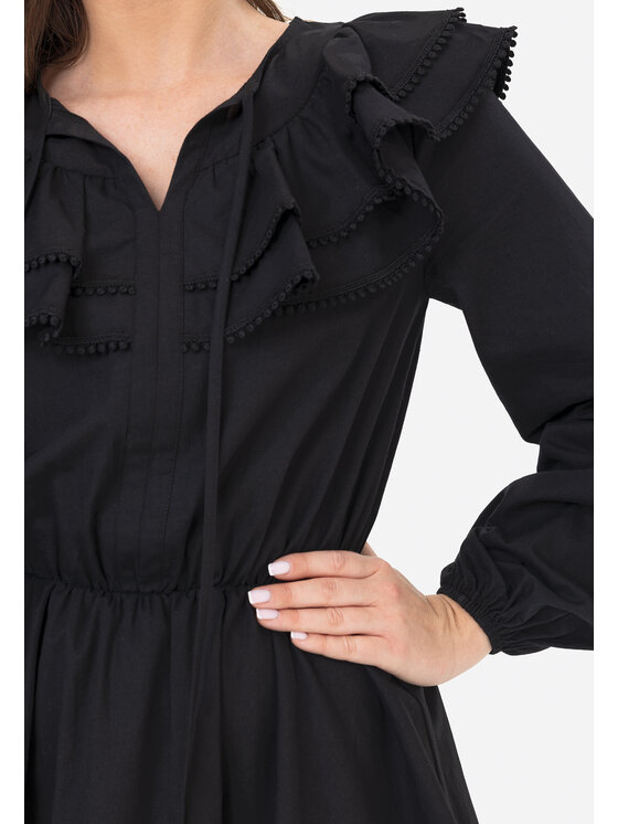LAURELLA LAURELLA Sukienka codzienna 4TU013 Czarny Regular Fit