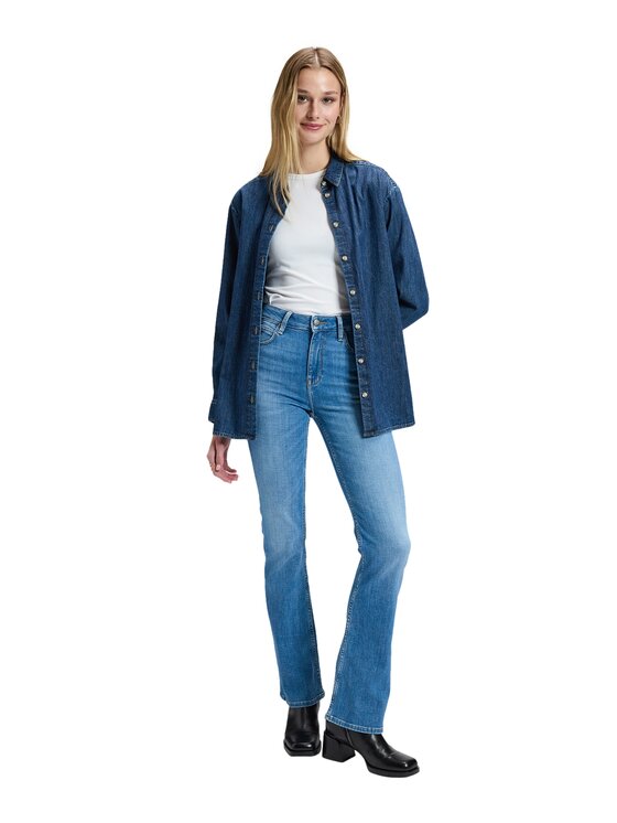 Lee Lee Koszula jeansowa 112385725 Niebieski Relaxed Fit
