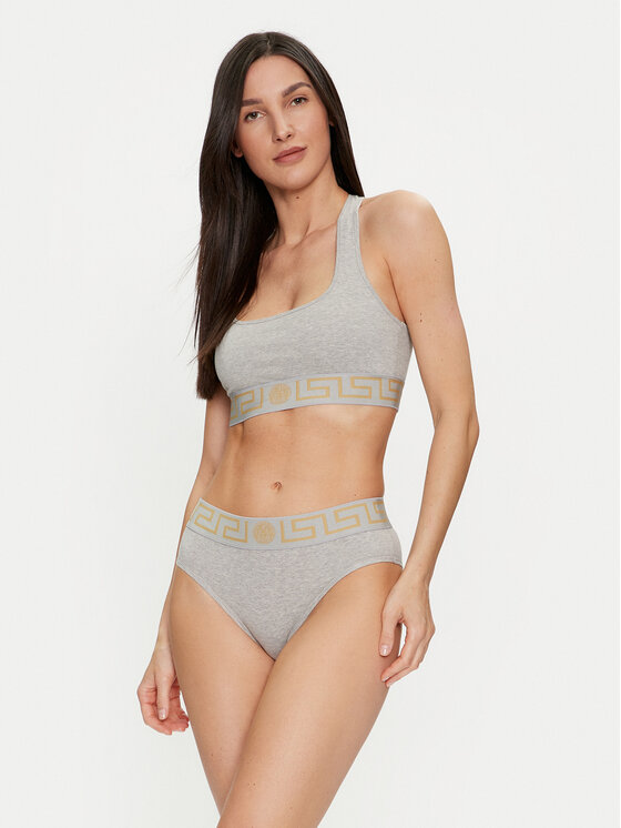 Versace Versace Бюстгальтер-топ AUD01039 Сірий