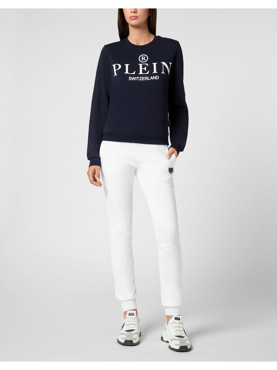 PHILIPP PLEIN PHILIPP PLEIN Longsleeve 9547 Granatowy Regular Fit