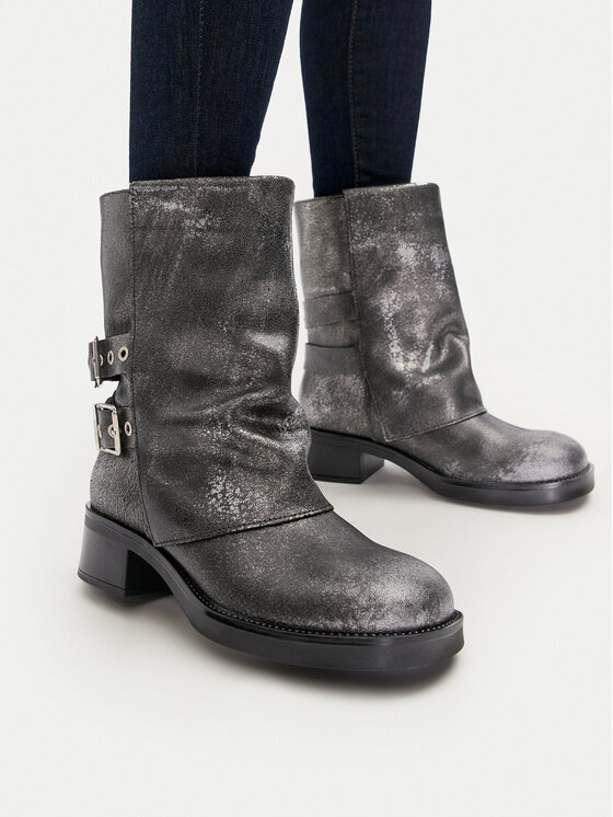 Steve Madden Botine Bonfire SM11003415 Argintiu