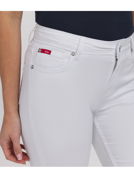 Lee Cooper Lee Cooper Jeansy JEANS D KIM 2424 WHITE Biały Regular Fit