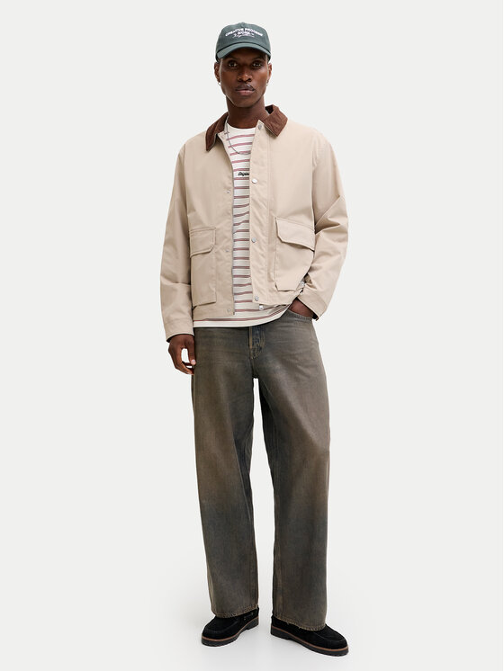 Jack & Jones Jack & Jones Marškinėliai Norrebro Stripe 12291021 Écru Regular Fit