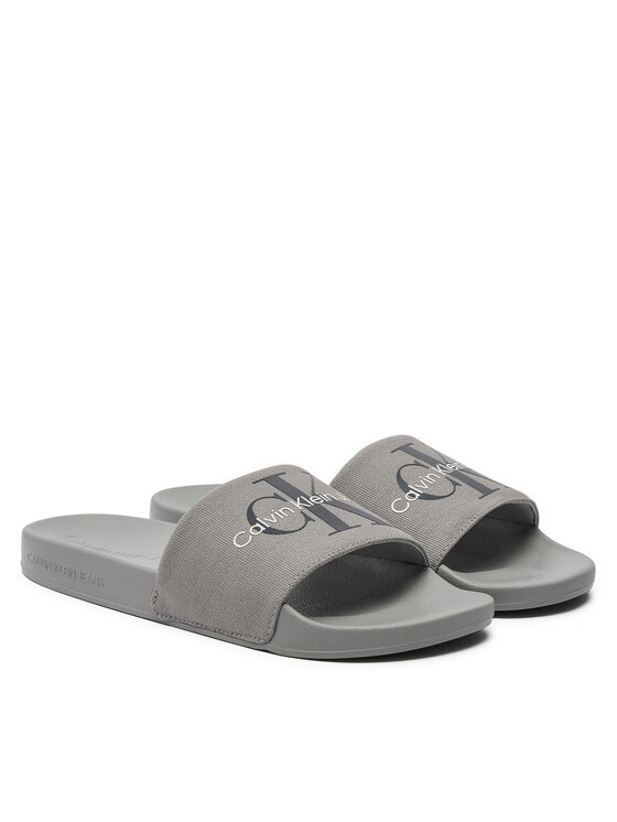 Calvin Klein Jeans Calvin Klein Jeans Klapki Slide Monogram Co YM0YM00061 Szary