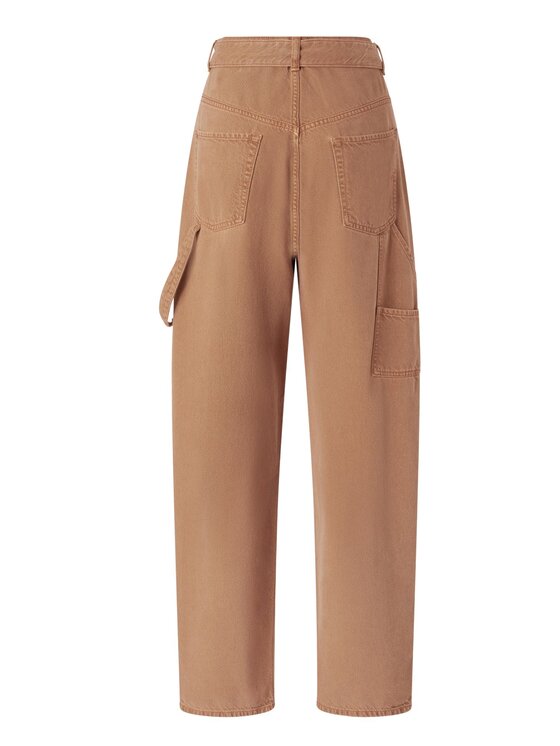 PINKO PINKO Bryczesy Eloisette belt egg Beżowy Regular Fit