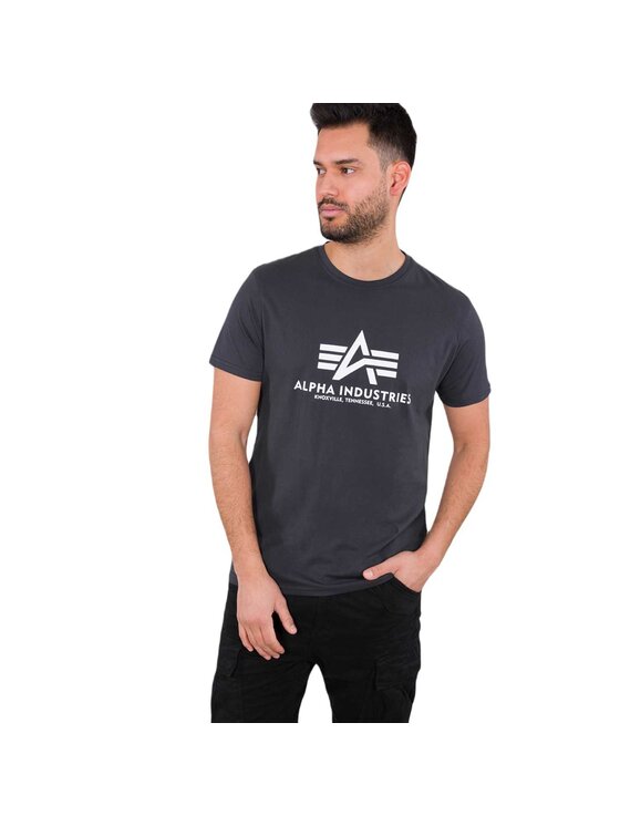 Alpha Industries Alpha Industries T-Shirt AI.100501-466-5XL Šedá Basic Fit