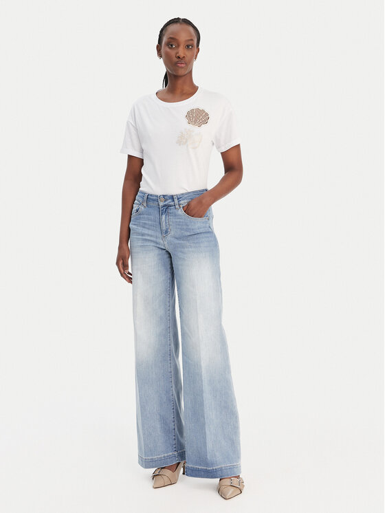 Liu Jo Liu Jo Jeans hlače UA6068 DS081 Modra Wide Leg