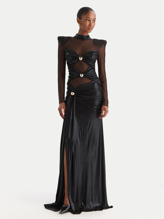 Babylon Večerné šaty S00822 Čierna Slim Fit