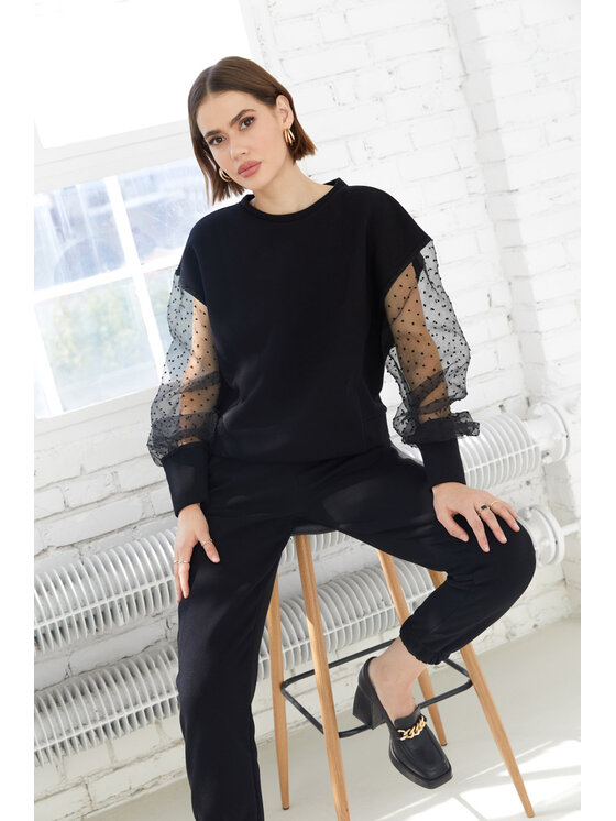 White Rvbbit White Rvbbit Spodnie dresowe premium Czarny Regular Fit