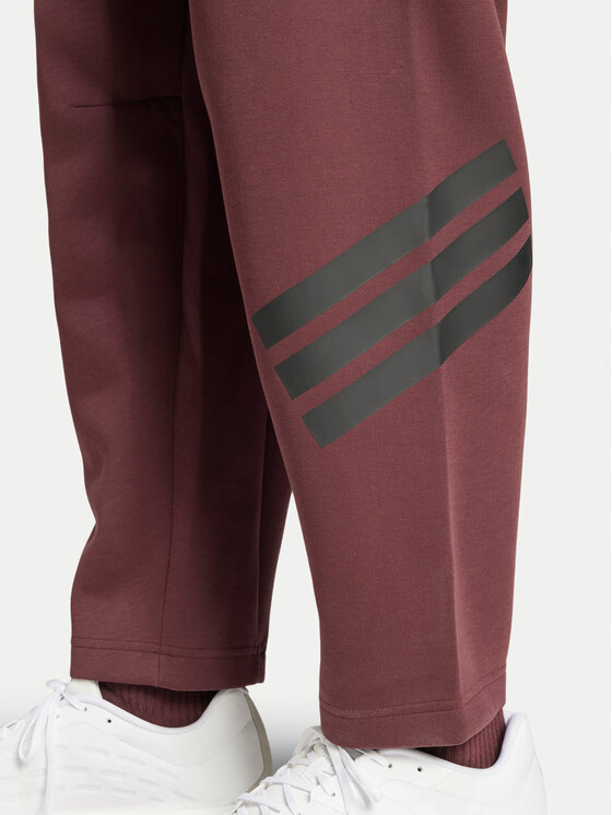 adidas adidas Spodnie dresowe Future Icons 3-Stripes JD4888 Bordowy Loose Fit