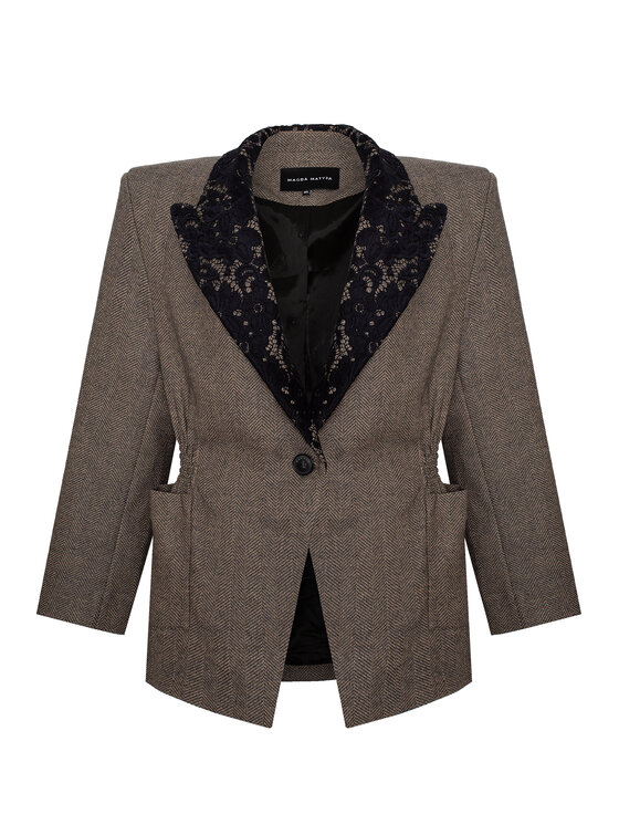 Magda Matyja Magda Matyja Marynarka MARGOT BLAZER Brązowy Oversize