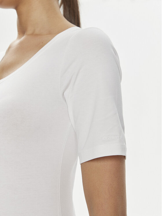 Gant Gant T-särk 4203491 Valge Slim Fit