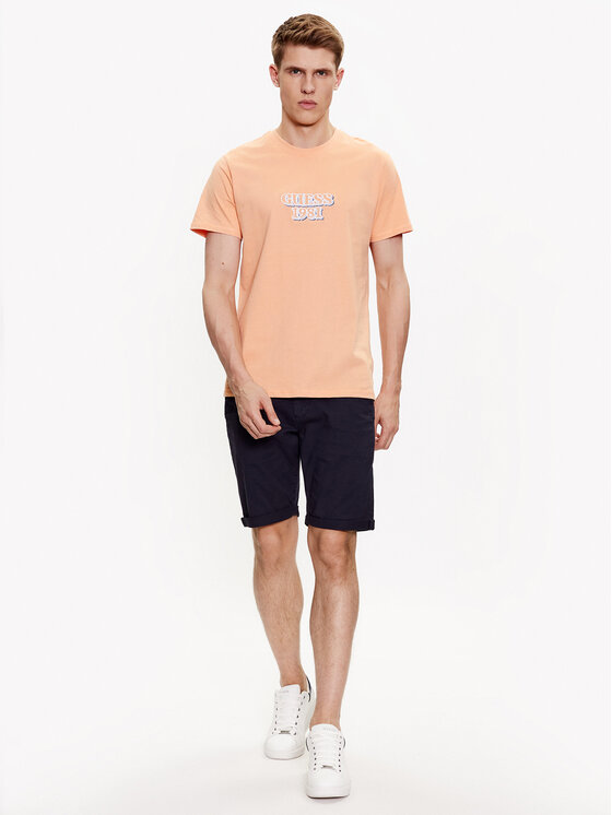 Guess Guess T-shirt Logo M3GI30 K8FQ4 Narančasta Slim Fit