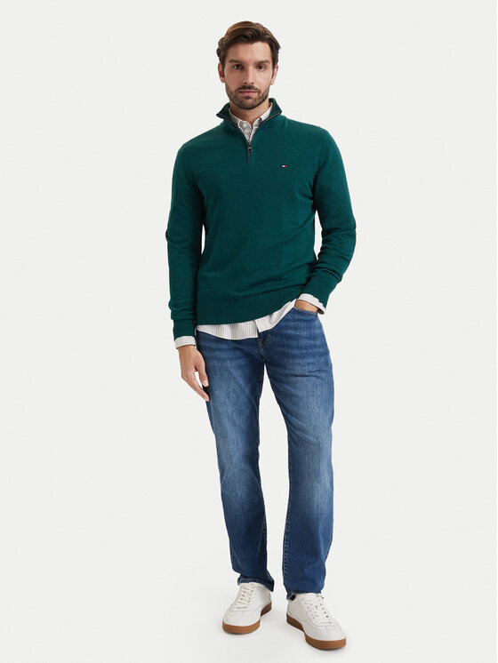 Tommy Hilfiger Tommy Hilfiger Sweater MW0MW28049 Sötétzöld Regular Fit