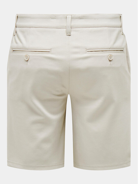 Only & Sons Only & Sons Auduma šorti Mark 22018667 Écru Regular Fit
